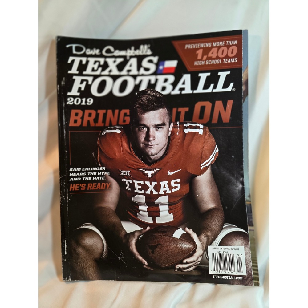 Dave Campbell's Texas Football 2019 Sam Ehlinger Texas Longhorns Magazine